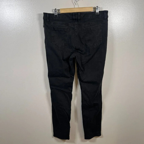 Tripp NYC Lace Up Jeans Size 16 Black Skinny Goth Punk 90s Dang Goodman - Picture 2 of 9